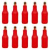 10 Neoprene Zippered Beer Bottle Coolies Pack - Sharkskin Rubber Bottom - Red view 1
