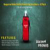 50 Neoprene Water Bottle Drawstring Insulators Pack - Customizable Text, Logo - 12 oz. Longneck, Hook - Red view 2