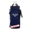 50 Neoprene Water Bottle Drawstring Insulators Pack - Customizable Text, Logo - 12 oz. Longneck, Hook - Navy Blue view 1
