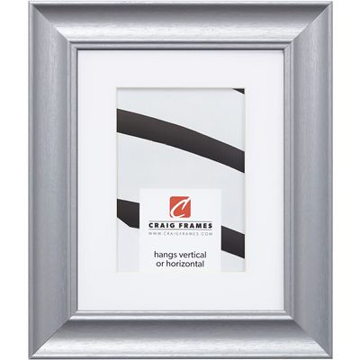 Craig Frames Vintage Revival, 24 x 32 Inch Brushed Silver Picture Frame Matted to Display a 20 x 28 Inch Photo