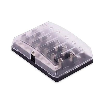 Sierra FS40910, 409 Series Fuse Block, 6 Gang AGC Common Source w/Cover