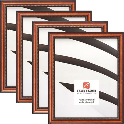 Craig Frames 314CU, Ornate Copper Picture Frame, 12 x 36 Inch, Set of 4