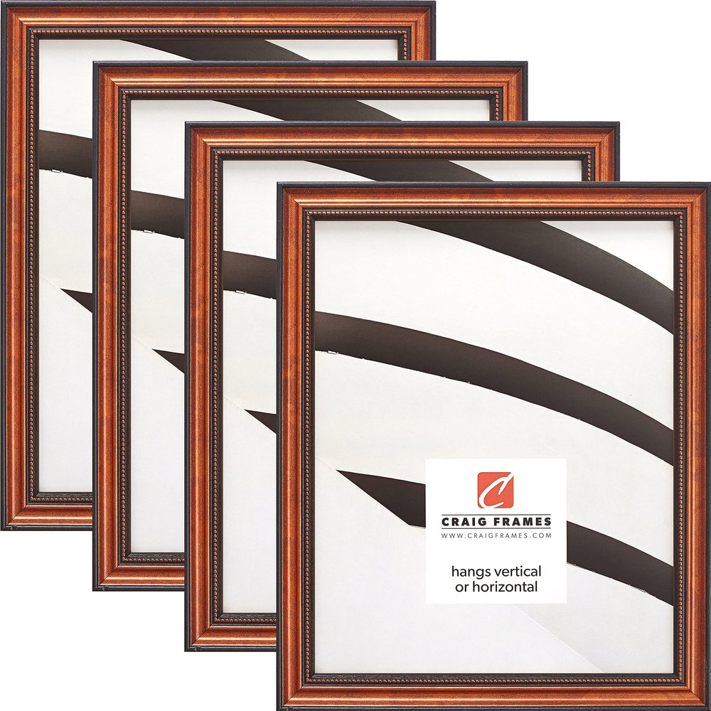 Craig Frames 314CU, Ornate Copper Picture Frame, 12 x 36 Inch, Set of 4