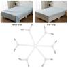 Bed Sheet Holder Straps - Adjustable Elastic Bed Sheet Fasteners Suspenders for Queen King Full Size Bed, Crisscross Bed Sheet Clips Sheet Straps Fit Round & Square Mattress (White, 2 Pack) view 3