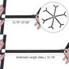 Bed Sheet Holder Straps - Adjustable Elastic Bed Sheet Fasteners Suspenders for Queen King Full Size Bed, Crisscross Bed Sheet Clips Sheet Straps Fit Round & Square Mattress (Black & White, 2 Pack) view 3