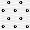 Itsy Bitsy Mini Black and White Hexagon Flower Tile Dollhouse Flooring Wallpaper 1:12 Scale Peel and Stick 12In x 18In Self-Adhesive, SF-O-WAL1597-PS-L view 1