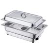 MNSSRN Electric Heating Buffet Stove, 220V Portable Stainless Steel Self-Service Stove with Lid, Electric Heating Buffy Stove, Self-Service Holding Stove Breakfast Hob,1/2 view 1