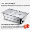MNSSRN Electric Heating Buffet Stove, 220V Portable Stainless Steel Self-Service Stove with Lid, Electric Heating Buffy Stove, Self-Service Holding Stove Breakfast Hob,1/2 view 4