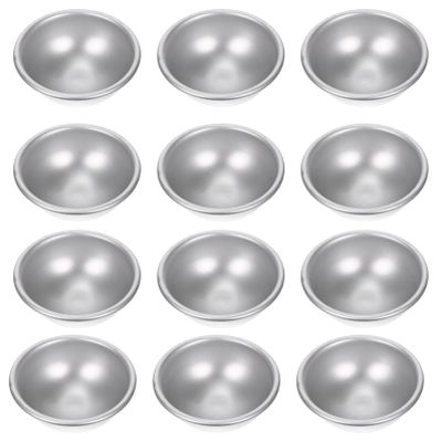 12pcs Aluminium Alloy Semicircular Ball Moulds for DIY Bath Salt
