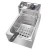 Babilo fryer, fryer with a basket, stainless steel fryer, with filter system, (large frying basket/large handle) for commercial and domestic use (Single fryer) view 1