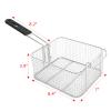 Babilo fryer, fryer with a basket, stainless steel fryer, with filter system, (large frying basket/large handle) for commercial and domestic use (Single fryer) view 3