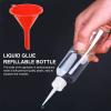 1 Set 10pcs Extruded Narrow Pourer Bottle Liquid Glue Refillable Bottle Squeeze s Glue Squeeze Liquid Dispensing Plastic view 3