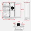 MUPATER Small Storage Cabinet Organizer with 4 Drawers and 1 Cupboard, Freestanding Compact Floor Towel Cabinet for Bathroom and Entryway, White view 3