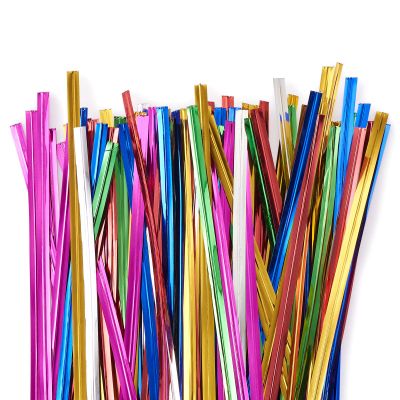 2400pcs/set Mixed Color Twist Ties Bread Candy Bag Ties Plastic Wire Twist Ties with Iron Core for Dessert & Candy Decorating & Pastry Bags Gift Wrapping Supplies (147x4x0.2mm)