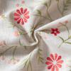 AMZALI Table Cloth Embroidery Floral Pattern Wrinkle Free Heavy Weight Cotton Linen Farmhouse Tablecloth Decorative Fabric Tassel Table Cover for Outdoor and Indoor Use (Rectangle,55 x 102 Inch) view 4
