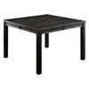 Benjara Rectangular Top Wooden Counter Height Table with Block Legs, Black view 1