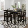 Benjara Rectangular Top Wooden Counter Height Table with Block Legs, Black view 2