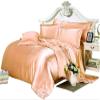 Luxurious Ultra Soft Silk Like Satin 7 Piece Comforter Set - 500 GSM 1 PC Warm Comforter 1 PC Flat Sheet 1 PC 19 Inches DP Fitted Sheet & 4 PillowSham Comfort Bedding Set Peach Oversized King view 1