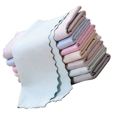 Hemoton 10pcs Versatile Dish Cleaning Cloth Highly Absorbent Kitchen Towels for Home Office Restaurant Use for Kitchenware Cookware Furniture Cleaning Mixed Colors