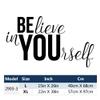 YOKIKI Vinyl Phrase Decals Believe in Yourself Home Decor Vinyl Wall Stickers Living Room Bedroom Wall Art Sticker Murals view 3