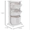 3-Layer Laundry Basket Removable Clothes Storage Basket with Universal Wheel Household Bathroom Simple Storage Shelf Kitchen Shelf Washing Storage Hampers Basket Cart for Bathroom Bedroom view 2