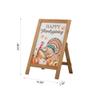 Glitzhome Thanksgiving A-Frame Free Standing Easel Sign, Decorative Slide in Turkey Pumpkin Welcome Sign for Autumn, Rustic Happy Thanksgiving Fall Harvest Hanging Decor for Wall Front Door, 24H view 2