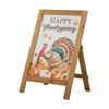 Glitzhome Thanksgiving A-Frame Free Standing Easel Sign, Decorative Slide in Turkey Pumpkin Welcome Sign for Autumn, Rustic Happy Thanksgiving Fall Harvest Hanging Decor for Wall Front Door, 24H view 3