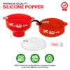 Silicone Microwave Popcorn Popper (Red) Air Popper Popcorn Maker No Oil Required, Collapsible Pop-Corn bowl with Lid, Reusable, BPA-Free, Dishwasher Safe view 2