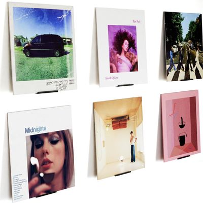 Vefunk Vinyl Record Display Shelf - Set of 6 Wall Mounted Holders for Floating Record Display
