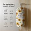 Hglian Sunflower Grocery Bag Holder,Cute Flower Plastic Bag Holder Organizer Storage for Kitchen view 2