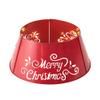 Glitzhome Lighted Diecut Metal Christmas Tree Collar, 26" D, Red view 2