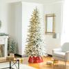 Glitzhome Lighted Diecut Metal Christmas Tree Collar, 26" D, Red view 4