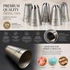 Tumtanm 5 Pack Extra Large Piping Nozzles, 9FT 1B 1C 1E 356# Seamless Stainless Steel Piping Icing Tips for Cupcake view 2