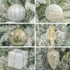 ITART 115pcs Christmas Tree Ornaments Assortment Champagne Silver and White Including Star Tree Topper Balls Large Snowflakes Pine Cone Nutcracker Figurines Beads Garlands for Christmas Tree Decor view 4