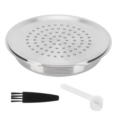 Fdit Household Reusable Coffee Capsule Stainless Steel Coffee Pod Holder Filter Set Coffee Filter Cup with Spoon Set Fit for HD7801