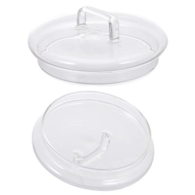 4.64In Glass Jar Replacement Covers 2pcs Beverage Dispenser Lid Glass Replacement Lid for Beverage Food Storage Jar