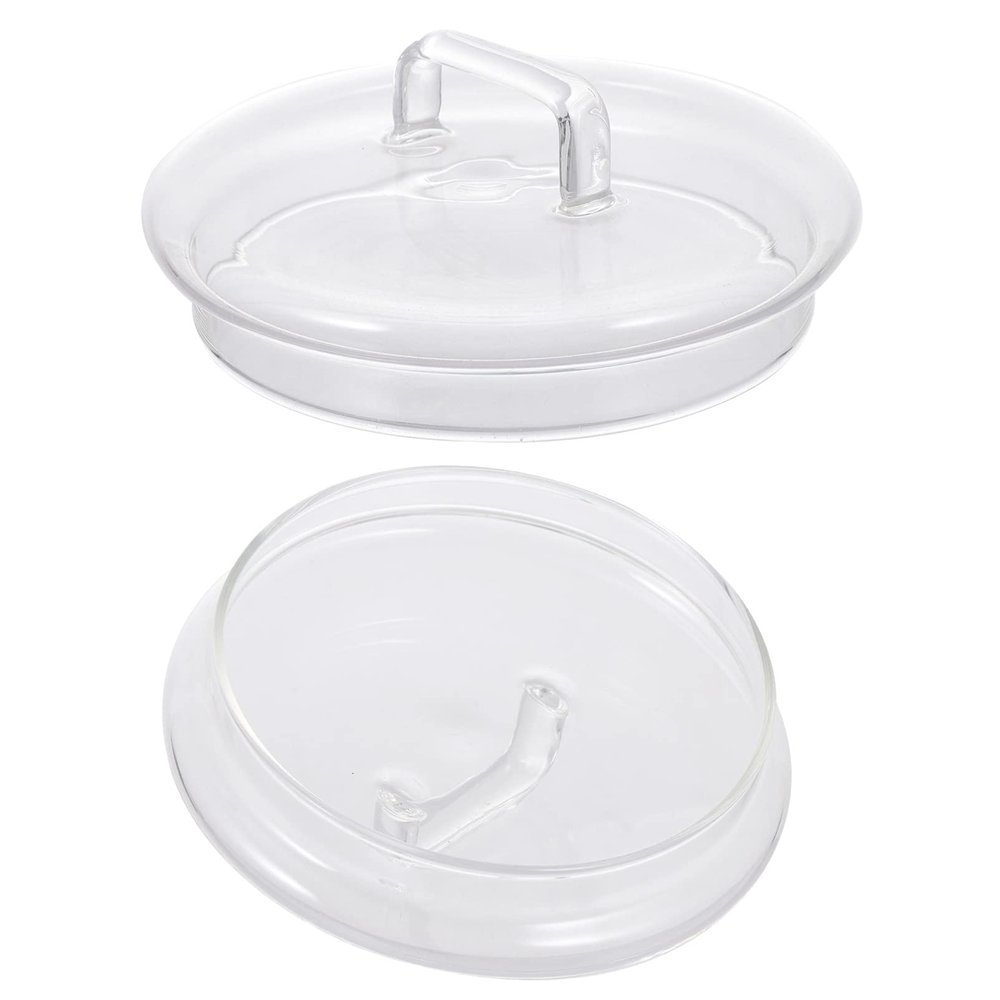 4.64In Glass Jar Replacement Covers 2pcs Beverage Dispenser Lid Glass Replacement Lid for Beverage Food Storage Jar
