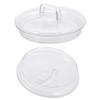 4.64In Glass Jar Replacement Covers 2pcs Beverage Dispenser Lid Glass Replacement Lid for Beverage Food Storage Jar view 1