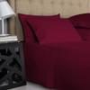 100% Organic Cotton Rich Heavy 1500-TC Percale Weave 4-PCs Sheet Set Fits Mattress 16-20'' Fully Elastic Deep Pocket (Grand King Size) (Solid, Burgundy) view 1