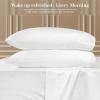 100% Organic Cotton Rich Heavy 1500-TC Percale Weave 4-PCs Sheet Set Fits Mattress 16-20'' Fully Elastic Deep Pocket (Grand King Size) (Solid, Burgundy) view 3