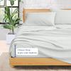 100% Organic Cotton Rich Heavy 1500-TC Percale Weave 4-PCs Sheet Set Fits Mattress 15-18'' Fully Elastic Deep Pocket (Grand King Size) (Stripe, Silver Grey) view 4
