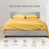 100% Organic Cotton Rich Heavy 1500-TC Percale Weave 4-PCs Sheet Set Fits Mattress 15-18'' Fully Elastic Deep Pocket (Grand King Size) (Solid, Gold) view 3
