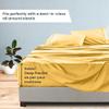 100% Organic Cotton Rich Heavy 1500-TC Percale Weave 4-PCs Sheet Set Fits Mattress 15-18'' Fully Elastic Deep Pocket (Grand King Size) (Solid, Gold) view 4