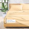 100% Organic Cotton Rich Heavy 1500-TC Percale Weave 4-PCs Sheet Set Fits Mattress 15-18'' Fully Elastic Deep Pocket (Emperor Size) (Stripe, Beige) view 4