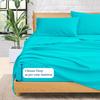 100% Organic Cotton Rich Heavy 1500-TC Percale Weave 4-PCs Sheet Set Fits Mattress 15-18'' Fully Elastic Deep Pocket (Grand King Size) (Stripe, Turquoise) view 4