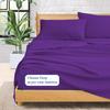 100% Organic Cotton Rich Heavy 1500-TC Percale Weave 4-PCs Sheet Set Fits Mattress 15-18'' Fully Elastic Deep Pocket (Grand King Size) (Stripe, Purple) view 4