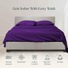 100% Organic Cotton Rich Heavy 1500-TC Percale Weave 4-PCs Sheet Set Fits Mattress 15-18'' Fully Elastic Deep Pocket (Grand King Size) (Solid, Purple) view 3