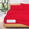 100% Organic Cotton Rich Heavy 1500-TC Percale Weave 4-PCs Sheet Set Fits Mattress 15-18'' Fully Elastic Deep Pocket (Grand King Size) (Stripe, Red) view 4