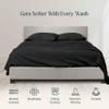 100% Organic Cotton Rich Heavy 1500-TC Percale Weave 4-PCs Sheet Set Fits Mattress 15-18'' Fully Elastic Deep Pocket (Grand King Size) (Solid, Black) view 3