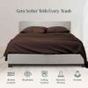 100% Organic Cotton Rich Heavy 1500-TC Percale Weave 4-PCs Sheet Set Fits Mattress 15-18'' Fully Elastic Deep Pocket (Grand King Size) (Solid, Chocolate) view 3
